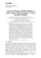 Factors affecting e-Health adoption in South African public hospitals : a case of Edendale Hospital