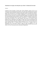 Mandelaism in newspaper advertising that ‘pays tribute’ to Mandela after his death