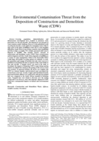 Environmental contamination threat from the deposition of construction and demolition waste (CDW)