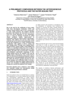 A preliminary comparison between the heterogeneous protocols and the water boiling test