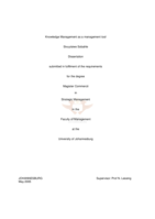 Knowledge management as a management tool.