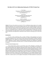 The Role of ICTs in Collaboration During the COVID-19 School Year