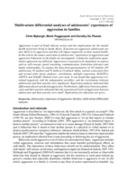 Multivariate differential analyses of adolescents’ experiences of aggression in families