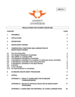 Regulations for student discipline