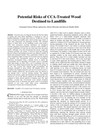 Potential risks of CCA-treated wood destined to landfills