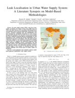 Leak localisation in urban water supply system : a literature synopsis on model based methodologies