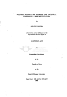 Multiple personality disorder and ancestral possession : a descriptive study
