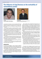 The influence of slag fineness on the workability of cementitious pastes