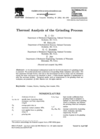 Thermal analysis of the grinding process