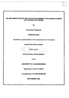 The implementation of behaviour management strategies in inner-city schools in London