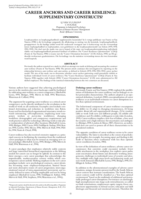 Career anchors and career resilience: supplementary constructs?