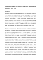 Transforming teaching and learning in South Africa : first year in the bachelor of social work