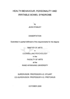 Health behaviour, personality and irritable bowel syndrome