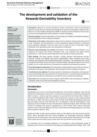 The development and validation of the Rewards Desirability Inventory