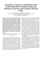 Performance analysis of a residential wind- turbine dual-stator winding synchronous reluctance generator with armature reaction effect