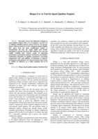 Biogas use as fuel in spark ignition engines