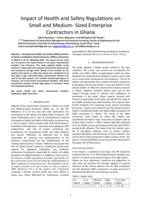 Impact of Health and Safety regulations on Small and Medium‐ Sized Enterprise contractors in Ghana