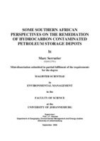 Some Southern African perspectives on the remediation of hydrocarbon contaminated petroleum storage depots