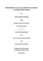 Management of cultural diversity as an aspect of school effectiveness.