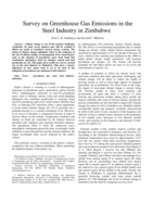 Survey on greenhouse gas emissions in the steel industry in Zimbabwe