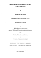 Facilitating self-development of children in ballet education