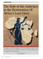 The role of the Judiciary in the restoration of Africa’s lost glory