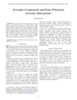 Aromatic compounds and ester polymeric solvents interactions