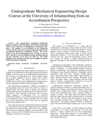 Undergraduate mechanical engineering design courses at the University of Johannesburg from an accreditation perspective