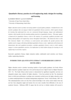 Quantitative literacy practices in civil engineering study: designs for teachingand learning