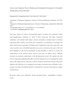 Atomic layer deposition process modeling and experimental investigation for sustainable manufacturing of nano thin films