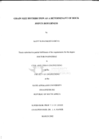 Grain size distribution as a determinant of rock joints roughness