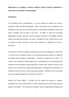 Mentorship as a strategy to improve research output at tertiary institutions : a case study of University of Johannesburg