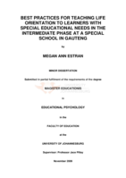 Best practices for teaching life orientation to learners with special educational needs in the intermediate phase at a special school in Gauteng