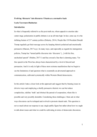 Evolving ‘discoarse’ into discourse : Ubuntu as a normative basis