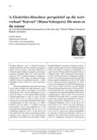 ŉ Ekokrities-filosofiese perspektief op die kortverhaal “Katvoet” (Riana Scheepers) : die mens en die natuur