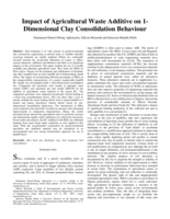 Impact of agricultural waste additive on 1-dimensional clay consolidation behaviour