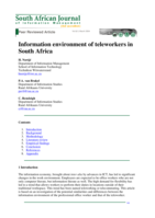 Information environment of teleworkers in South Africa
