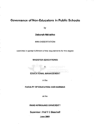 Governance of non-educators in public schools