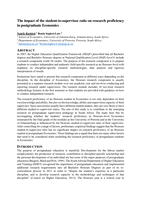 The impact of the student-to-supervisor ratio on research proficiency in postgraduate economics