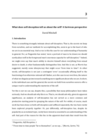 What does self‐deception tell us about the self? a Sartrean perspective