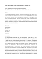 From ‘African cinema’ to film services industries : a cinematic fact