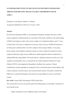 An exploratory study on the use of eye movement integration therapy for treating trauma in early childhood in South Africa