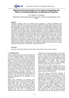 Mechanical characterization of coir epoxy composites and effect of processing methods on mechanical properties