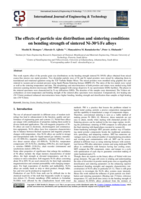 The effects of particle size distribution and sintering conditions on bending strength of sintered Ni-30þ alloys