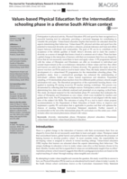 Values-based Physical Education for the intermediate schooling phase in a diverse South African context