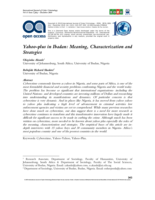Yahoo-plus in Ibadan: Meaning, Characterization and Strategies