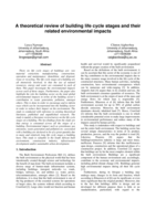 A theoretical review of building life cycle stages and their related environmental impacts