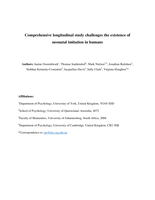 Comprehensive longitudinal study challenges the existence of neonatal imitation in humans