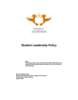 Student leadership policy