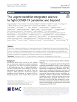 The urgent need for&nbsp;integrated science to&nbsp;fight COVID-19 pandemic and&nbsp;beyond